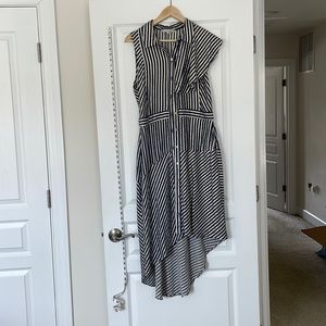 Rachel Roy - Blue and gold button front dress